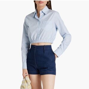 Maje Blue Striped Blouse